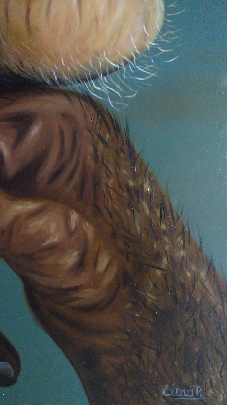 Original Impressionism Animal Painting by Elena Pimenova