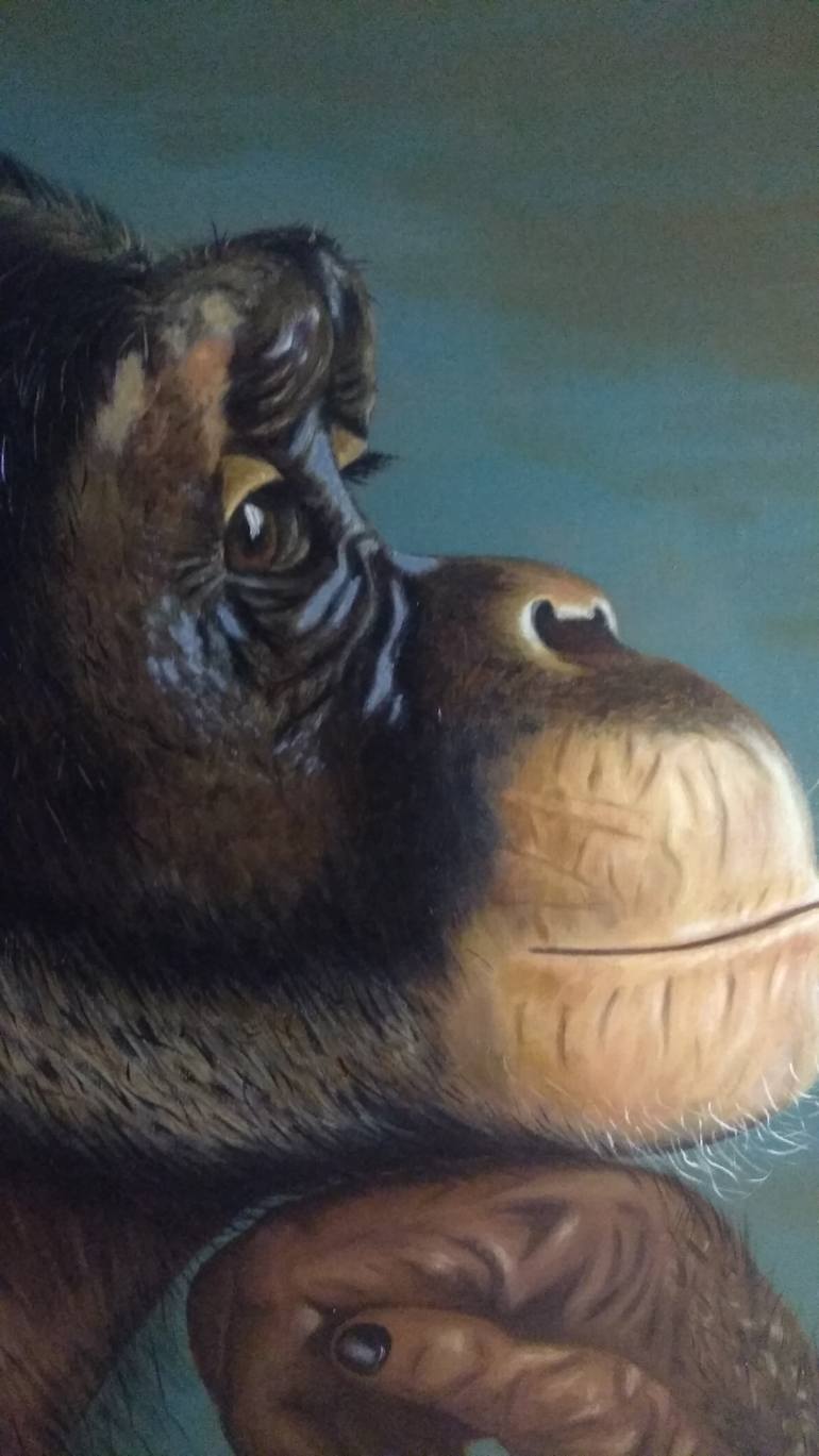 Original Impressionism Animal Painting by Elena Pimenova