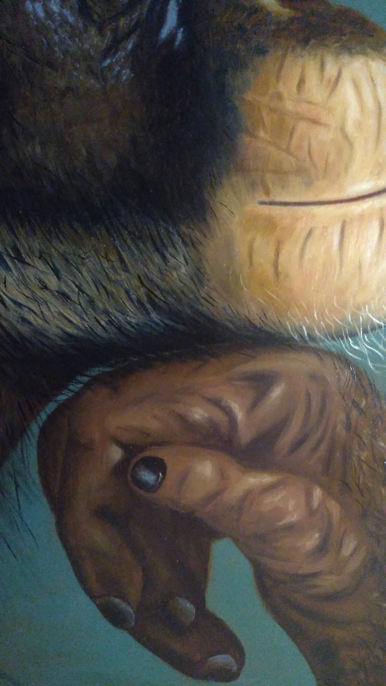 Original Impressionism Animal Painting by Elena Pimenova