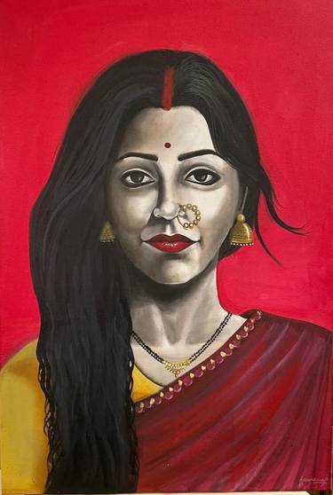 Original Portraiture Portrait Paintings by Gaurangi Gupta