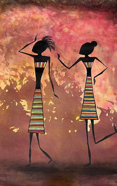 dancing tribal girls - one of a kind thumb