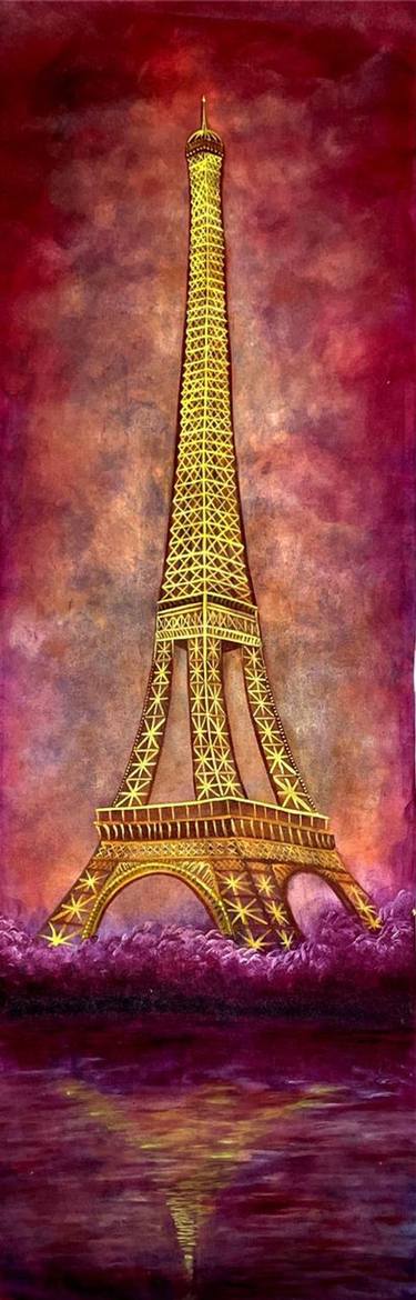 Eiffel Tower At The City Of Love Beautiful Painting Painting By Gaurangi Gupta Saatchi Art