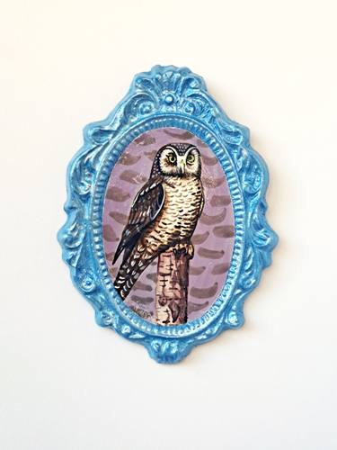 Northern hawk owl, part of "festum animalium" series thumb