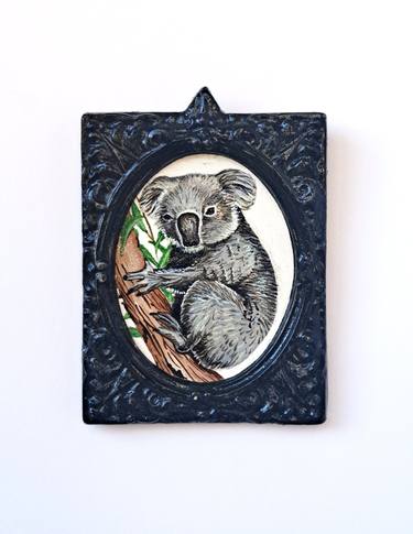 koala, part of framed animal miniature series "festum animalium" thumb
