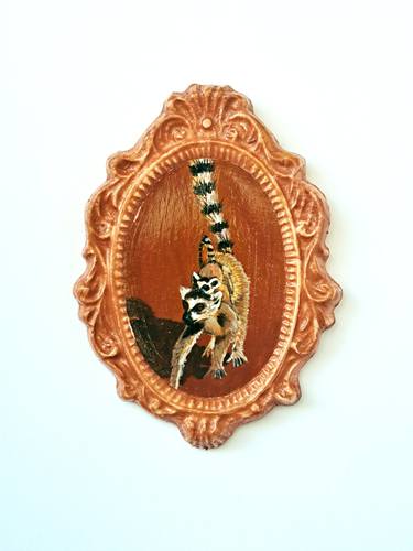 Ring-tailed lemur, framed animal series "festum animalium" thumb