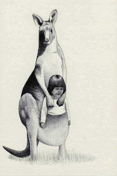 Original Figurative Animal Drawings by Andromachi Giannopoulou