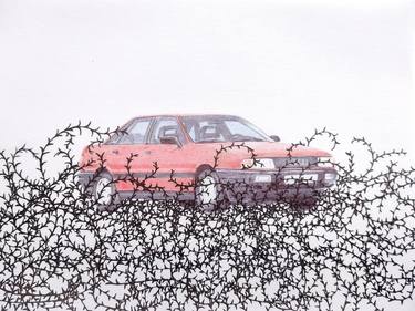 Original Surrealism Car Drawings by Andromachi Giannopoulou