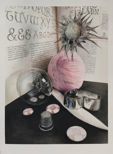 Original Photorealism Still Life Drawings by Andromachi Giannopoulou