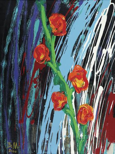 Original Abstract Expressionism Botanic Paintings by Vadym Mykhalchuk