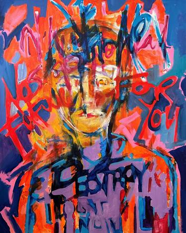 Original Abstract Expressionism Portrait Paintings by Chris Hellowell