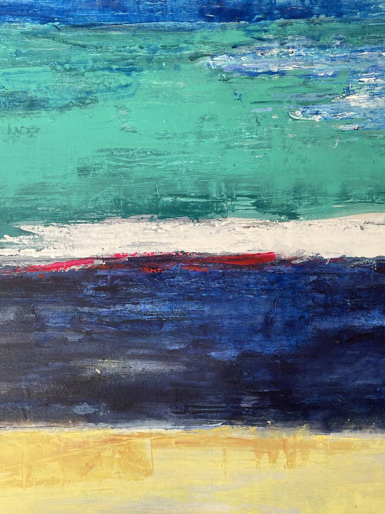 Original Abstract Expressionism Seascape Painting by nathalie grange