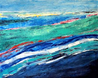 Original Abstract Expressionism Seascape Paintings by nathalie grange