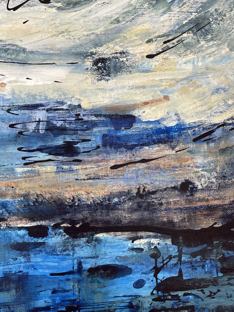 Original Abstract Expressionism Seascape Painting by Nathalie Grange