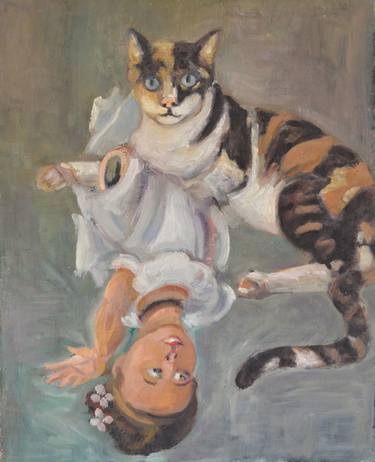 Print of Figurative Cats Paintings by Ramiro Martinez - Martiche
