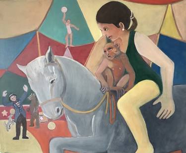 Print of Figurative Horse Paintings by Ramiro Martinez - Martiche