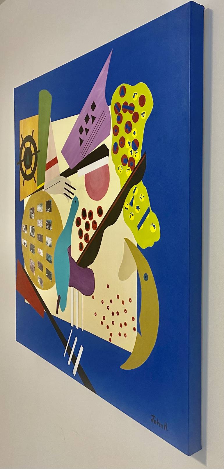 Original Abstract Expressionism Abstract Painting by John Hantoumakos