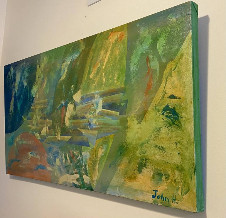 Original Abstract Expressionism Abstract Painting by John Hantoumakos
