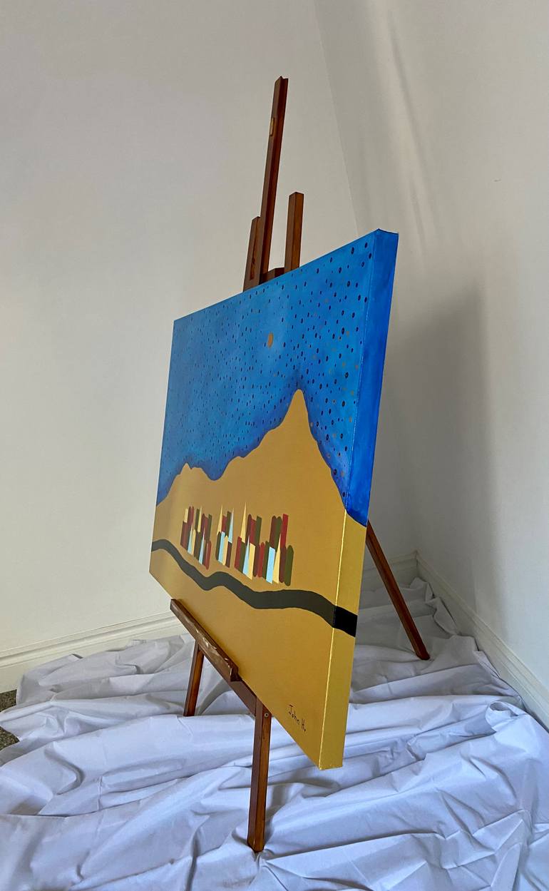 Original Abstract Expressionism Fantasy Painting by John Hantoumakos