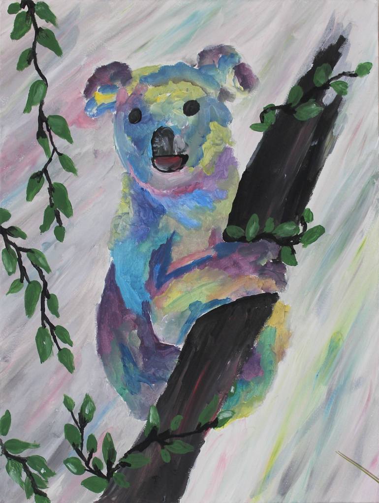 Colorful Koala, Fine Art Print
