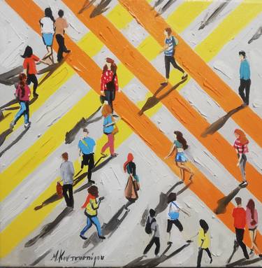Print of Abstract Expressionism People Paintings by Marina Koutsospyrou