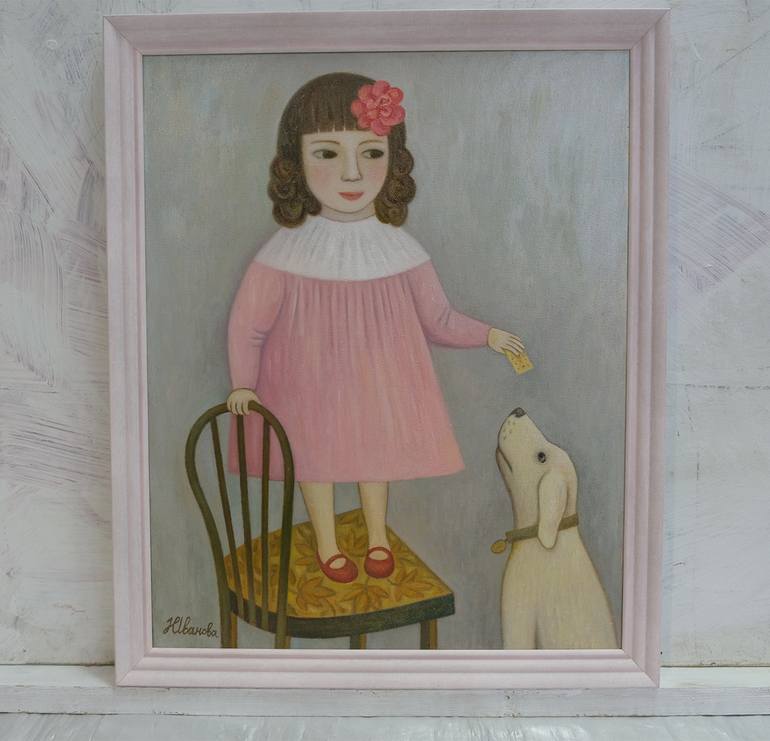 Original Fine Art Children Painting by Natalia Ivanova