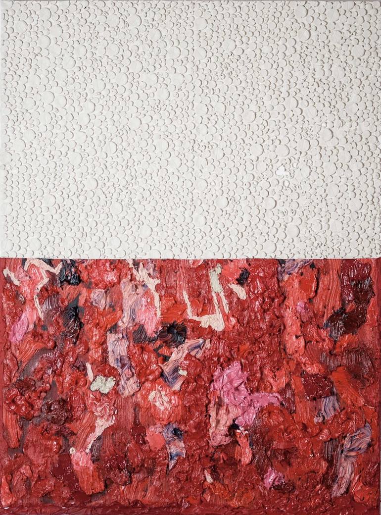 Relief, Red, No.18 Painting by Marcel Waldeck Saatchi Art