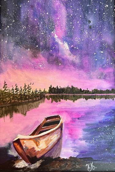 Original Fine Art Boat Painting by Keerti Kailas