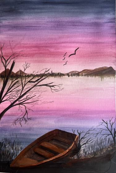 Print of Boat Paintings by Keerti Kailas