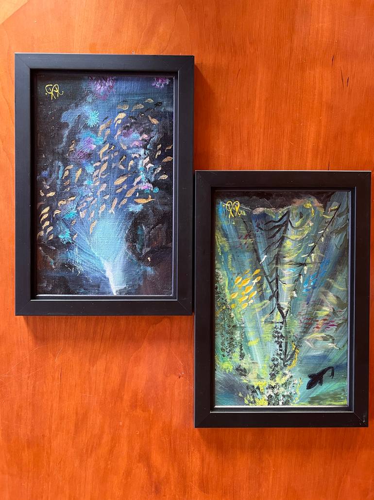 Original Seascape Painting by Keerti Kailas | Abstract Art on Other | Under the Sea