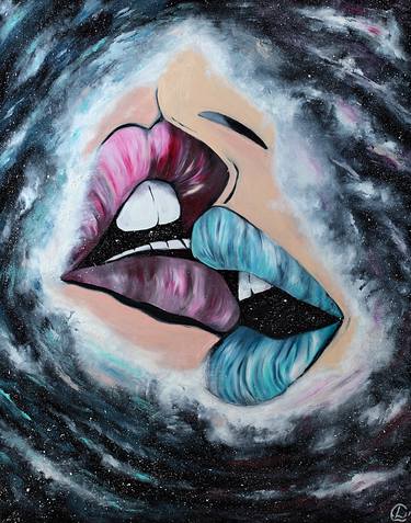 Original Outer Space Painting by Anna Dubrovskaya