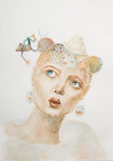 Print of Portraiture Fantasy Paintings by La Femme