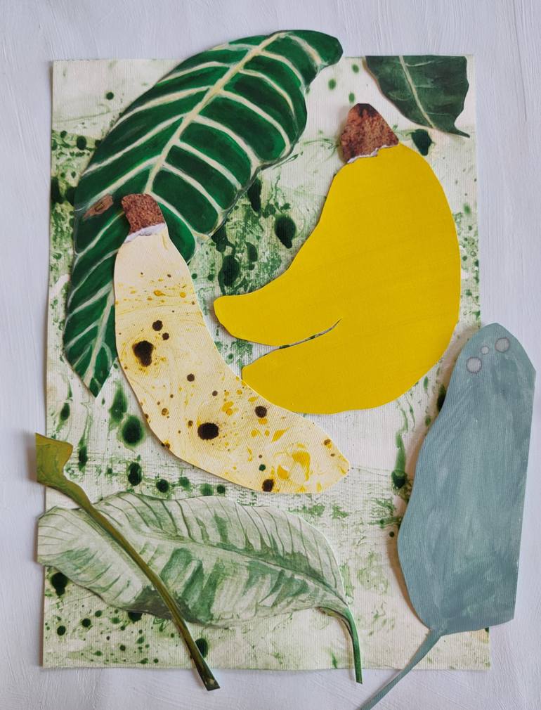 Original Contemporary Botanic Collage by Hannah Weatherhead