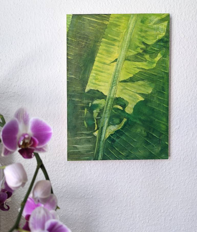 Original Abstract Expressionism Botanic Painting by Hannah Weatherhead