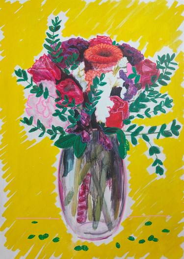 Print of Figurative Floral Paintings by Hannah Weatherhead
