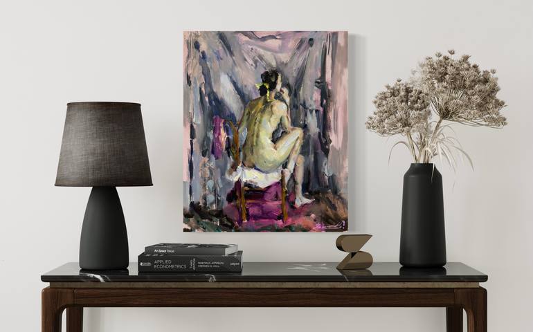 Original Conceptual Nude Painting by Mariana Krokhmalna