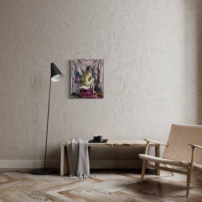 Original Conceptual Nude Painting by Mariana Krokhmalna