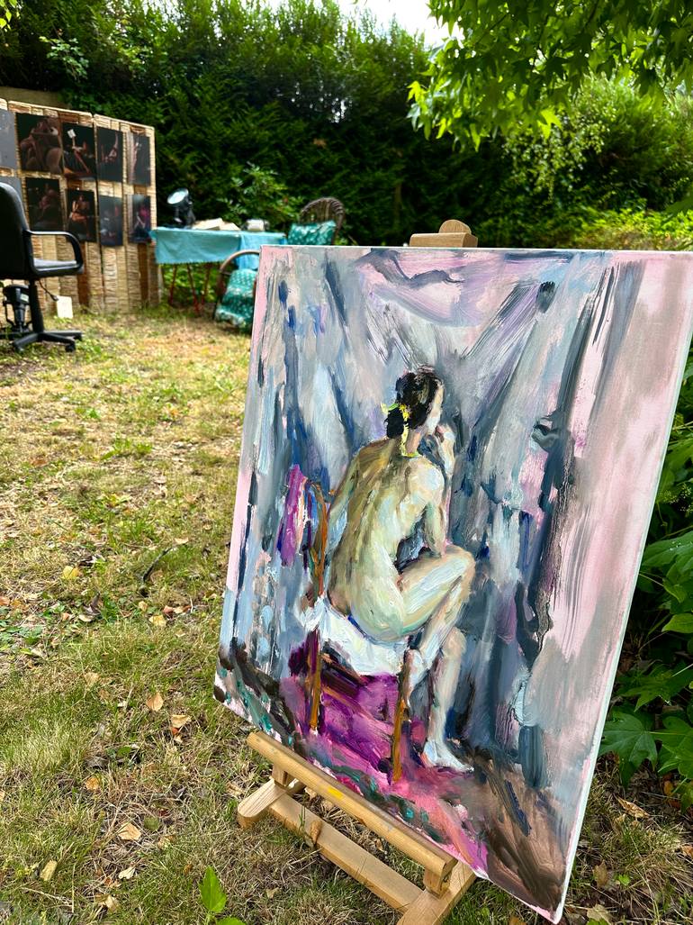 Original Conceptual Nude Painting by Mariana Krokhmalna