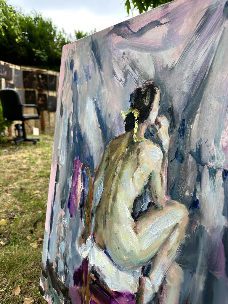 Original Contemporary Nude Painting by Mariana Krokhmalna