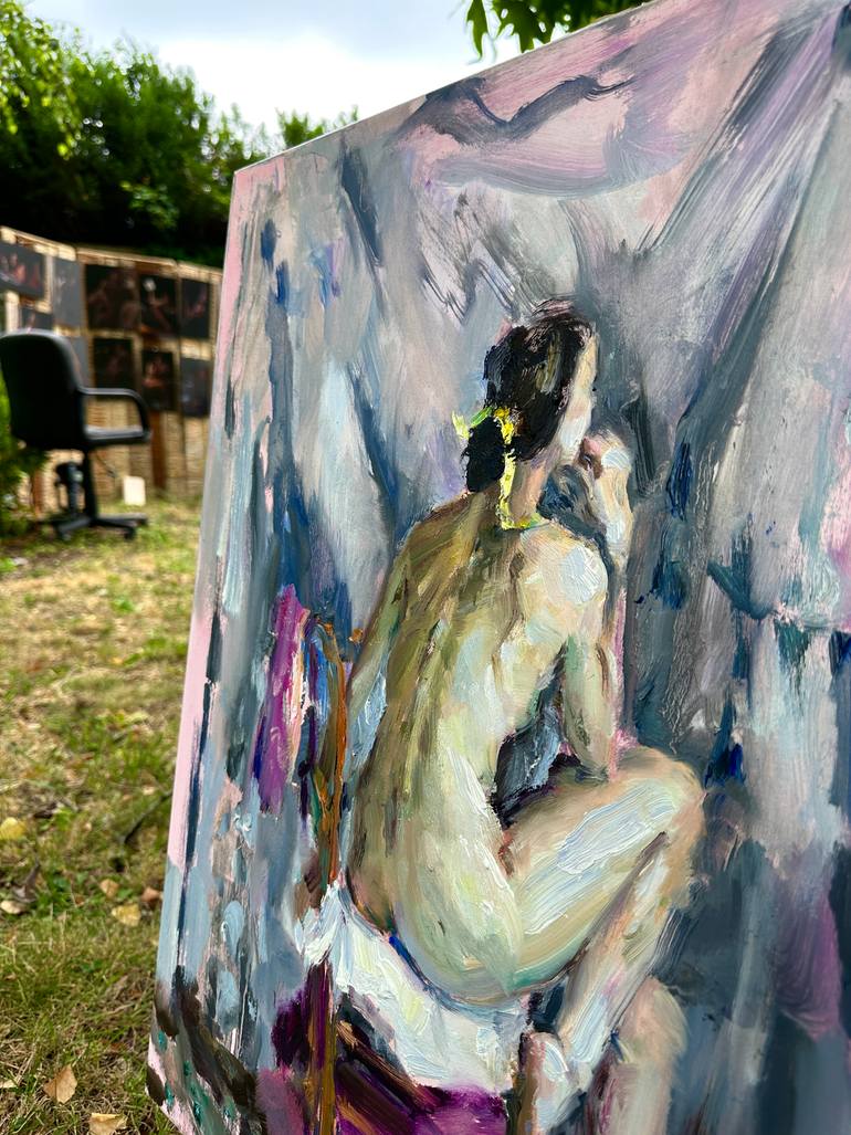 Original Conceptual Nude Painting by Mariana Krokhmalna