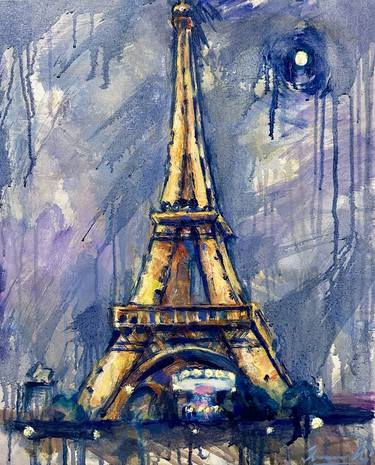 Contemporary painting “Eiffel Tower“, oil, canvas thumb