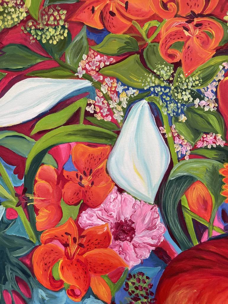 Original Impressionism Botanic Painting by Anna Art