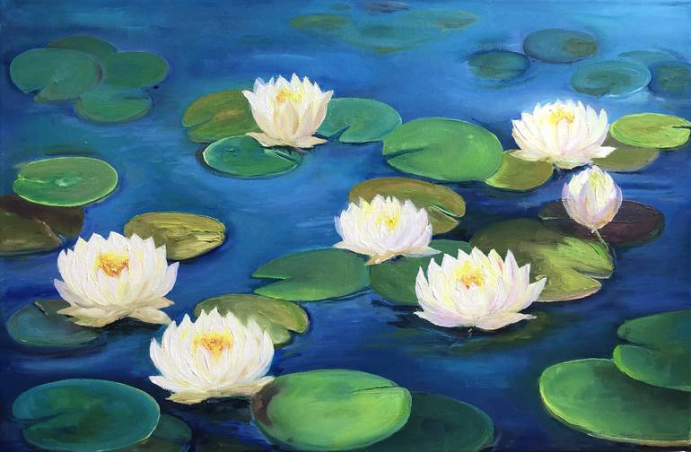 Water Lilies Painting by Anna Art | Saatchi Art