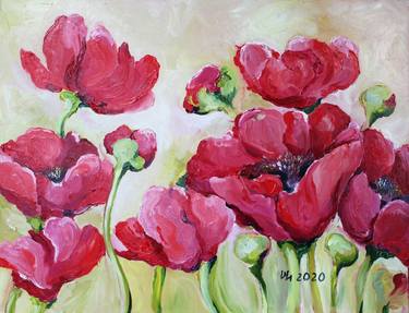 Original Floral Paintings by Inga Shcherbakova-Dolgaya