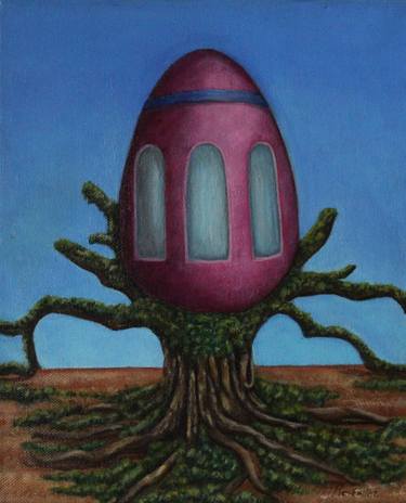 Original Surrealism Tree Paintings by Monica Resendez