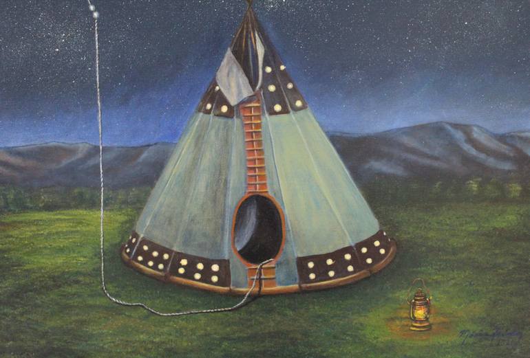 Original Figurative Fantasy Painting by Monica Resendez