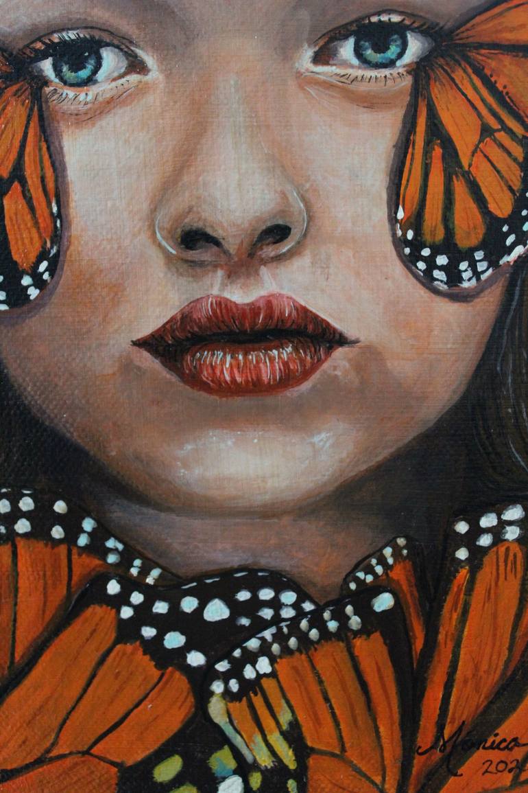 Original Fine Art Women Painting by Monica Resendez