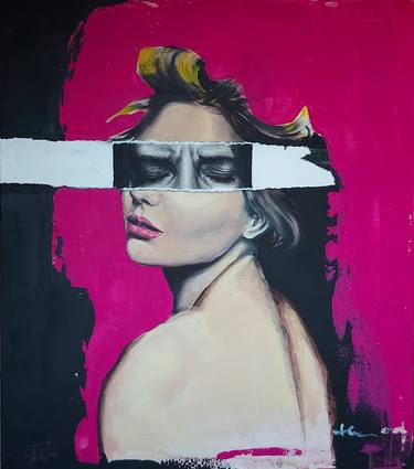 Original Abstract Portrait Paintings by Silvia Ene
