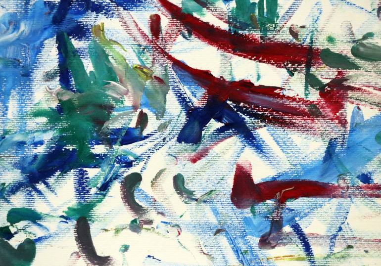 Original Abstract Expressionism Abstract Painting by Hester Leo