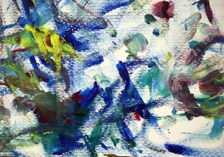 Original Abstract Expressionism Abstract Painting by Hester Leo
