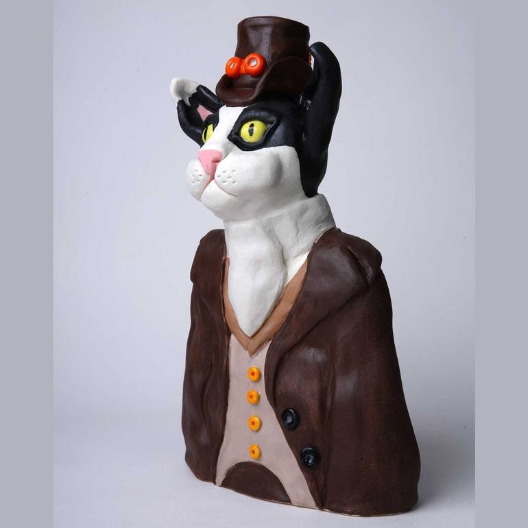 Original Cats Sculpture by Fiona Hodges